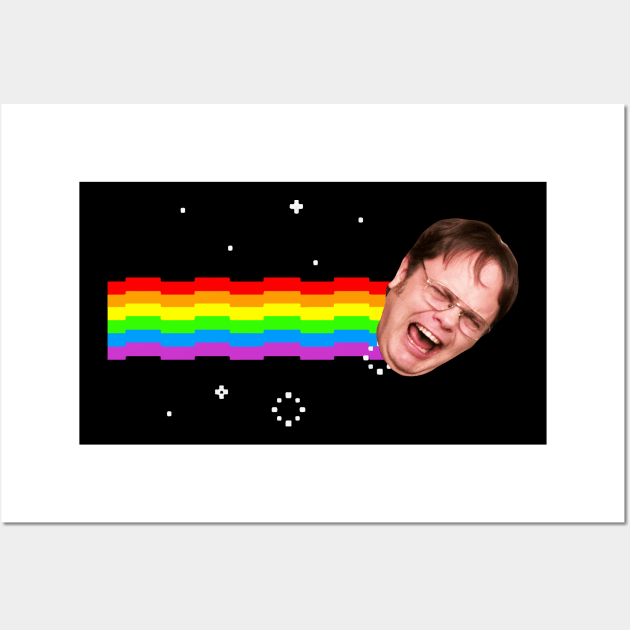 Dwight Schrute Nyan Cat Office US Wall Art by Nova5